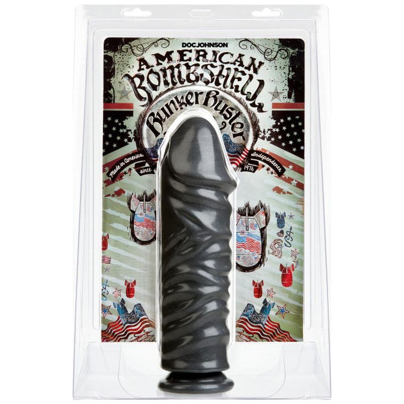 Bunker Buster LARGE 27cm Anal Dildo Gun Metal - Shhh...