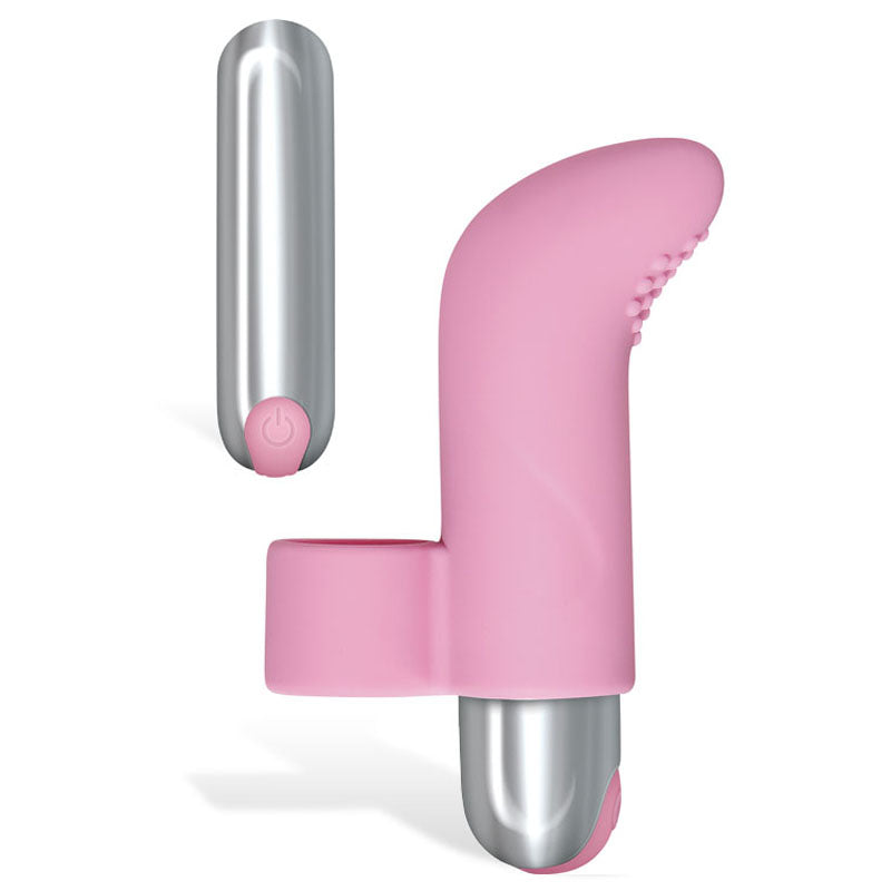 Adam & Eve Silicone Rechargeable Finger Vibe - Pink