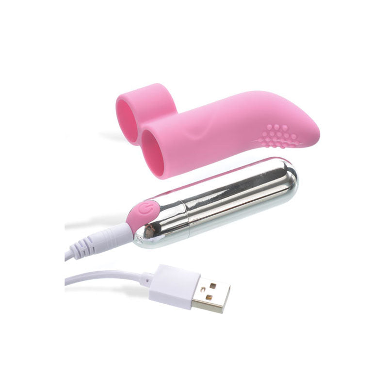 Adam & Eve Silicone Rechargeable Finger Vibe - Pink