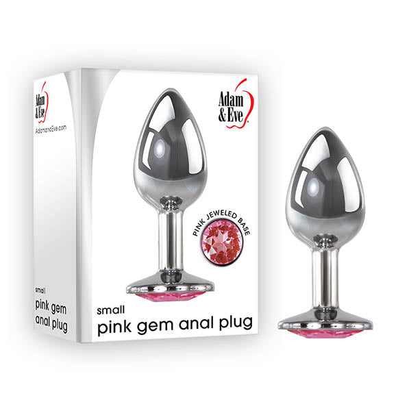 Adam & Eve Pink Gem Metal Anal Plug - Small