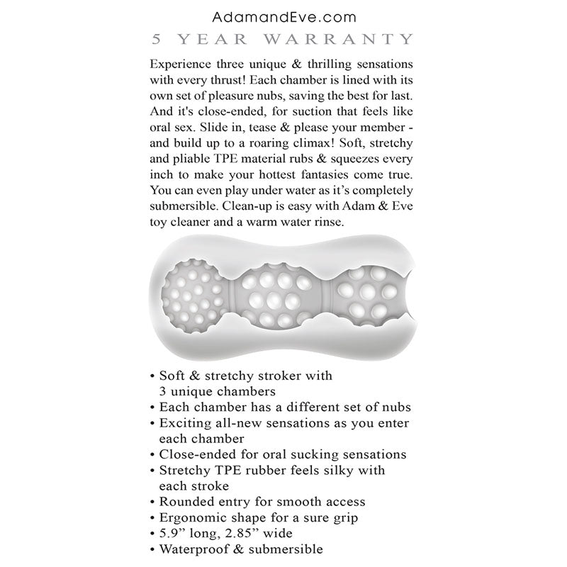 Adam & Eve Triple Chamber Ball Drainer - Clear