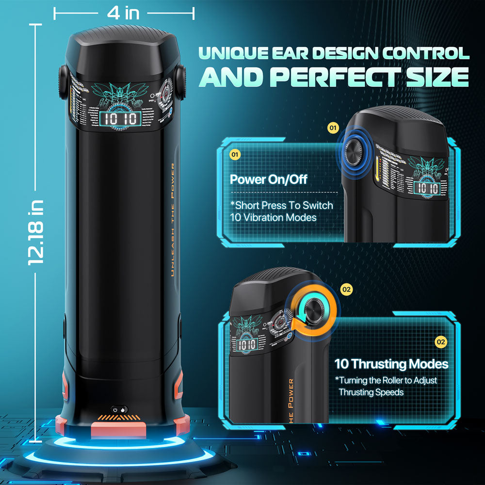 CyberSkin The Titan -  USB Rechargeable Thrusting & Vibrating Auto Masturbator with Heater