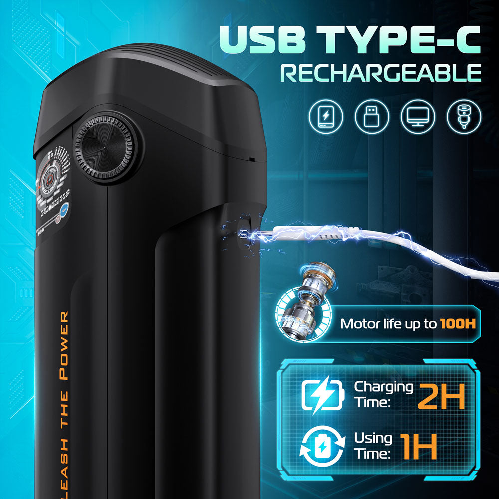 CyberSkin The Titan -  USB Rechargeable Thrusting & Vibrating Auto Masturbator with Heater