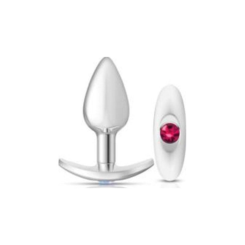 Cheeky Charms Silver Anchor Butt Plug  w Clear and Pink Jewel Kit - Shhh...