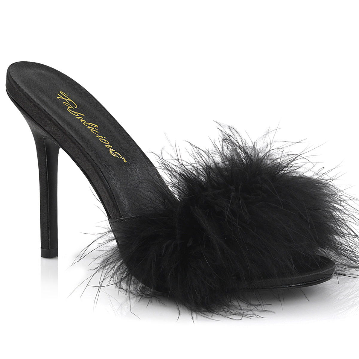 Classique 01F Slipper with 4 inch heel - Black - Shhh...