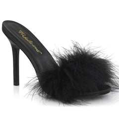 Classique 01F Slipper with 4 inch heel - Black - Shhh...
