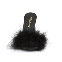 Classique 01F Slipper with 4 inch heel - Black - Shhh...