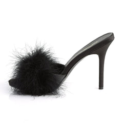Classique 01F Slipper with 4 inch heel - Black - Shhh...