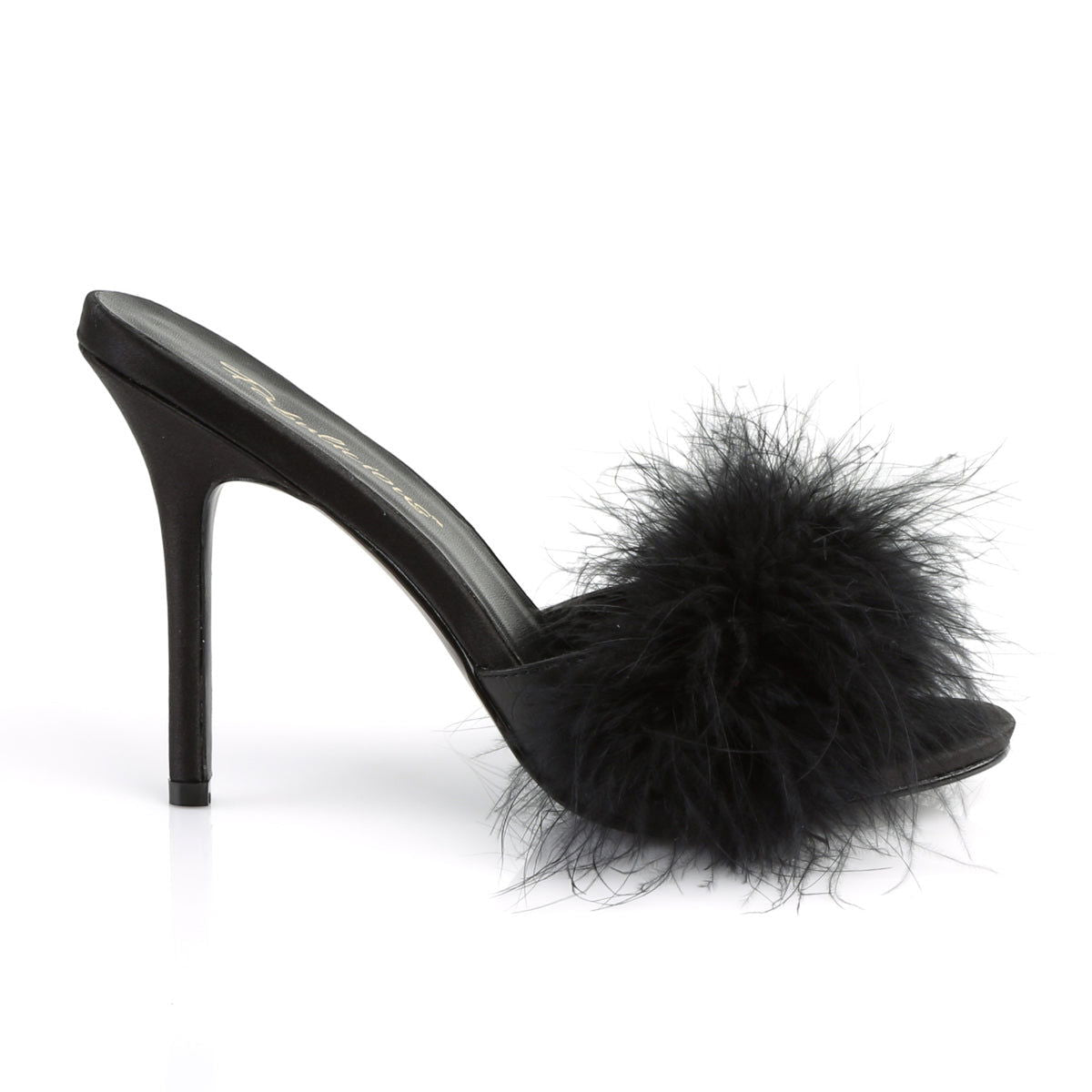 Classique 01F Slipper with 4 inch heel - Black - Shhh...