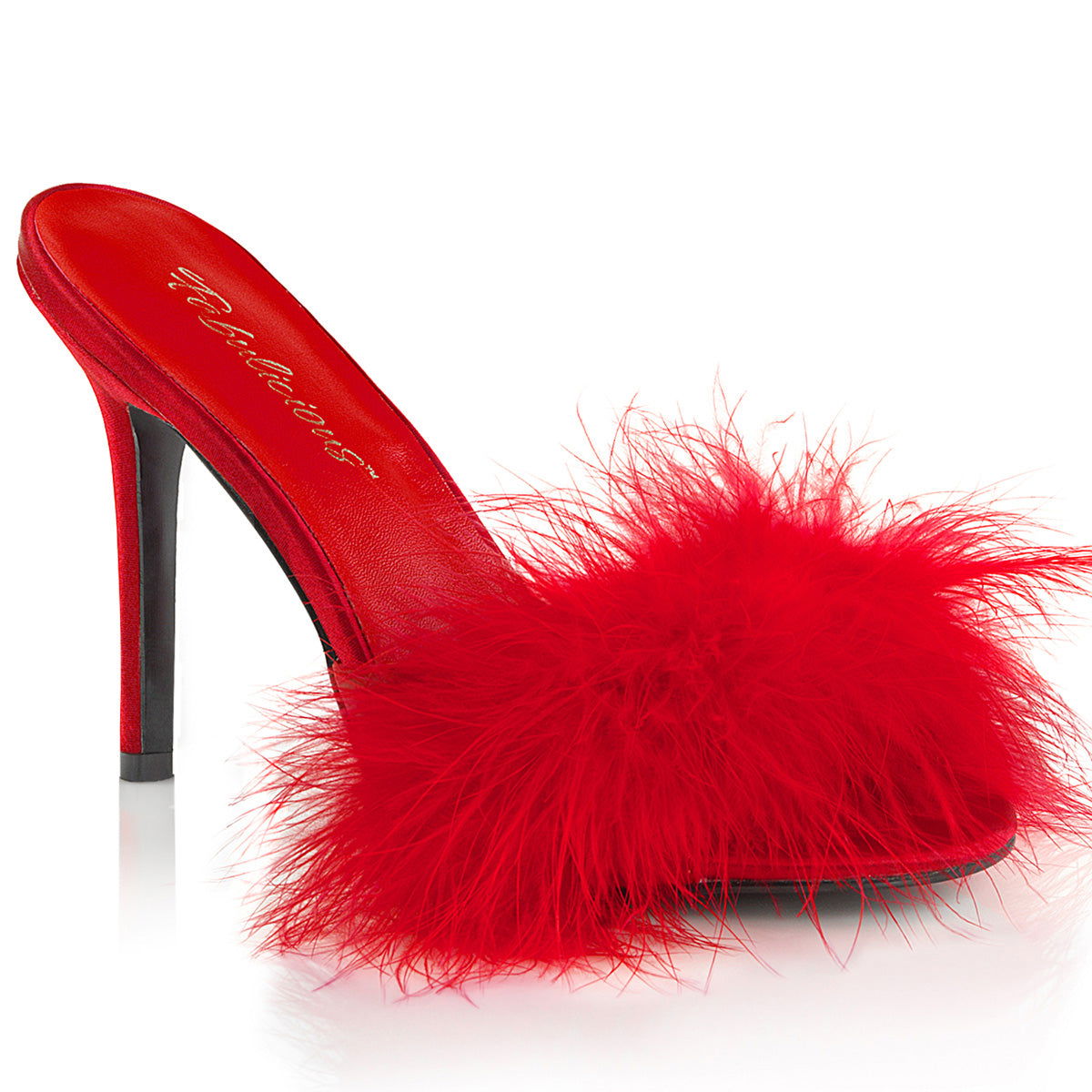 Classique 01F Slipper with 4 inch heel - Red - Shhh...