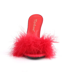 Classique 01F Slipper with 4 inch heel - Red - Shhh...