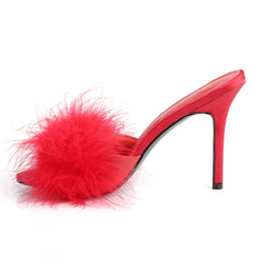 Classique 01F Slipper with 4 inch heel - Red - Shhh...