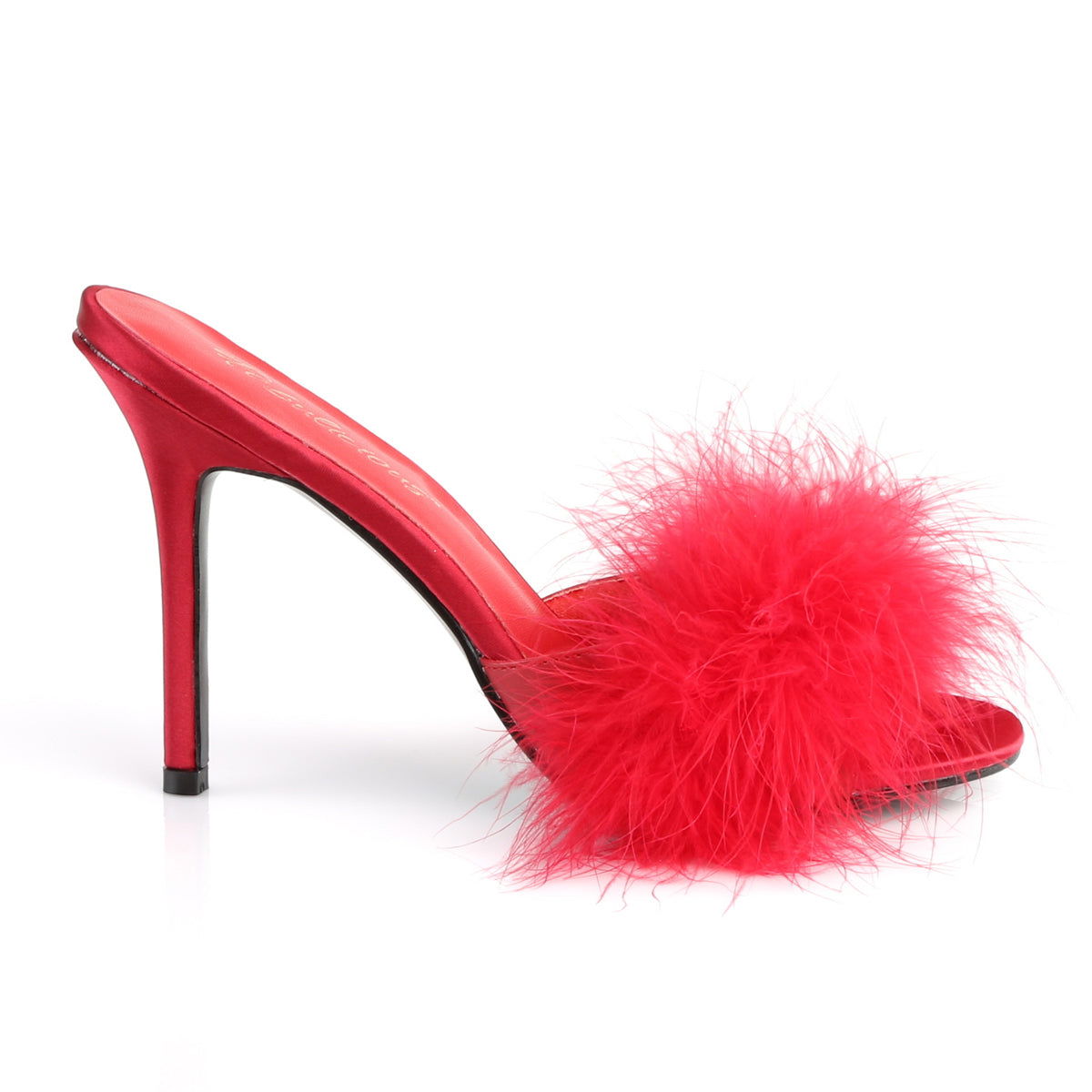 Classique 01F Slipper with 4 inch heel - Red - Shhh...