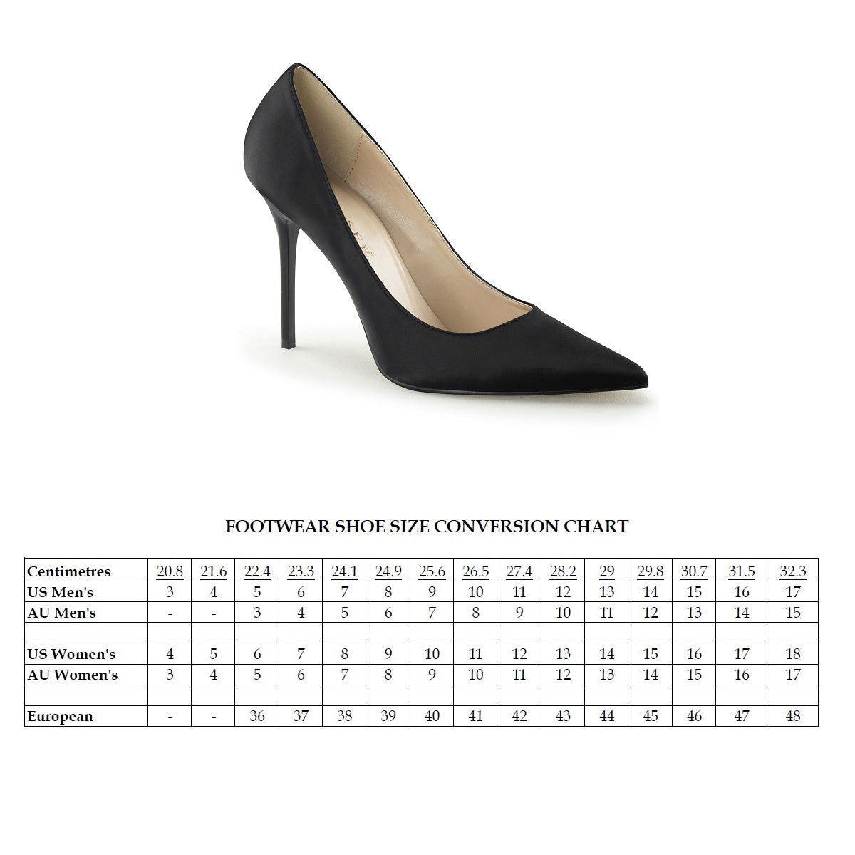 Classique 20 Pump with 4 inch heel - Black Faux leather - Shhh...