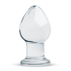 Clear Glass Butt plug No 26 with 4.3cm Max Diameter - Shhh...