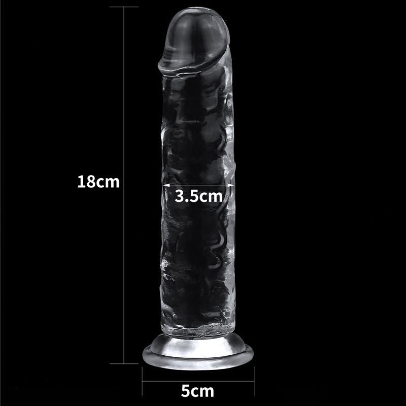 Clear Jelly bendable dildo 7in - Shhh...