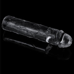 Clear Penis Extender Sleeve adds 50mm - Shhh...