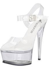 Clear Platform Sandal With Quick Release Strap 6in Heel Size AU 9 - Shhh...