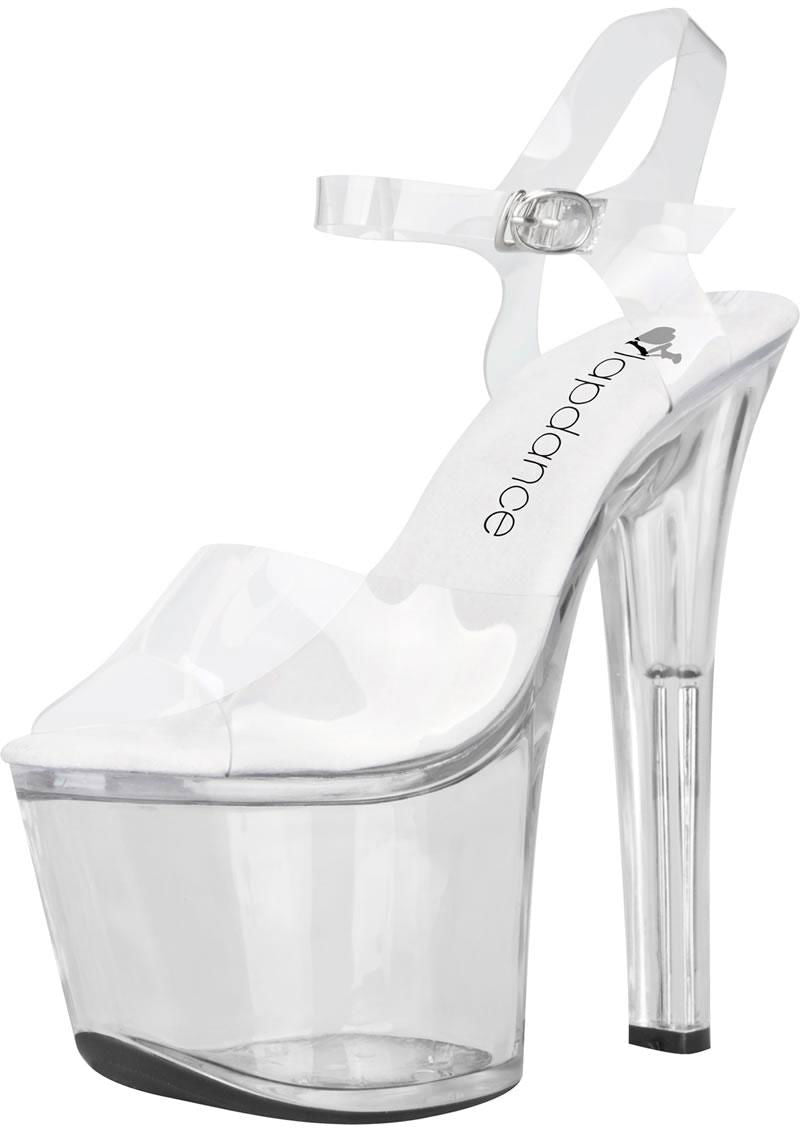 Clear Platform Sandal With Quick Release Strap 7in Heel Size AU 8 - Shhh...