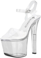 Clear Platform Sandal With Quick Release Strap 7in Heel Size AU 8 - Shhh...