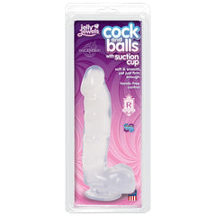 Cock And Balls With Suction Cup Diamond Clear 15cm - Shhh...