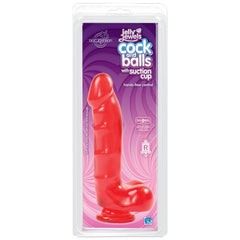 Cock And Balls With Suction Cup Ruby 15cm - Shhh...