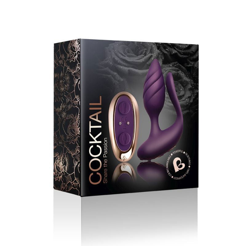 Cocktail Dual Stimulator - Burgundy - Shhh...