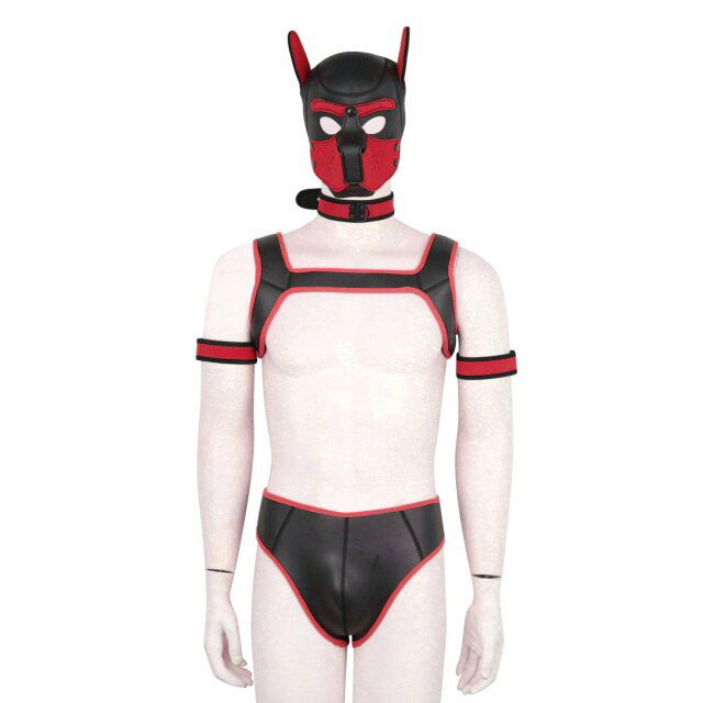 Complete Puppy Play body set costume 2 sizes and 6 colour choices - Shhh...