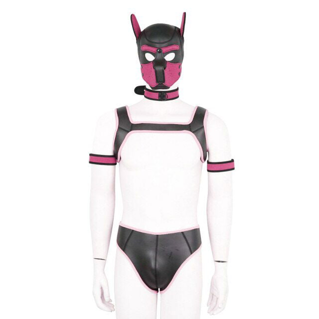 Complete Puppy Play body set costume 2 sizes and 6 colour choices - Shhh...