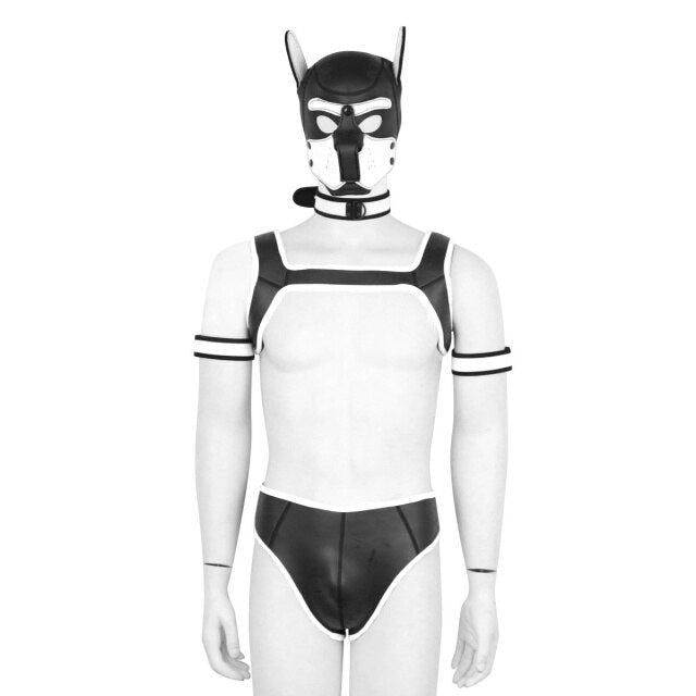 Complete Puppy Play body set costume 2 sizes and 6 colour choices - Shhh...