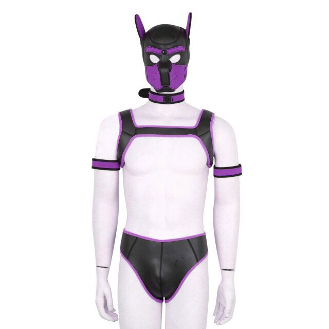 Complete Puppy Play body set costume 2 sizes and 6 colour choices - Shhh...