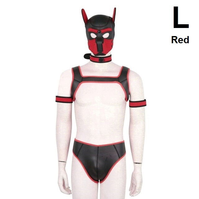 Complete Puppy Play body set costume 2 sizes and 6 colour choices - Shhh...