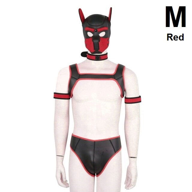 Complete Puppy Play body set costume 2 sizes and 6 colour choices - Shhh...