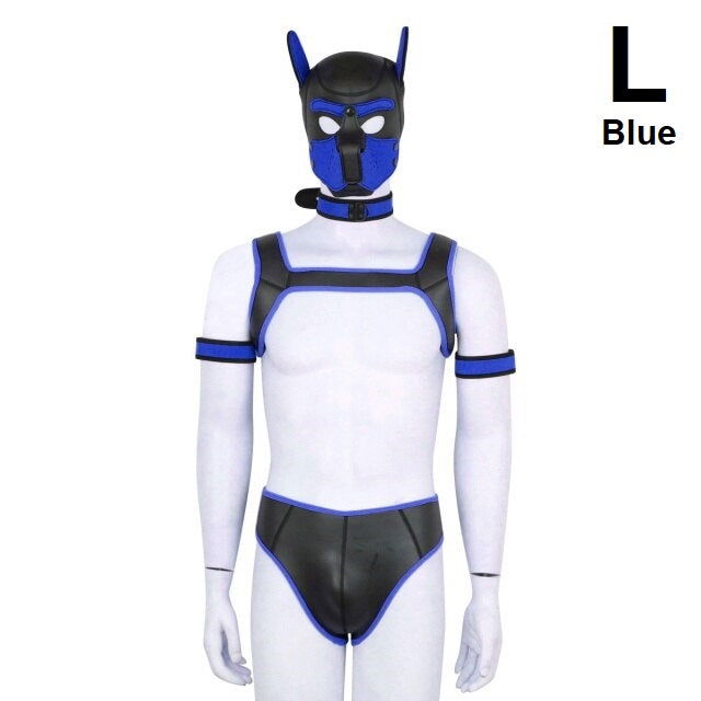 Complete Puppy Play body set costume 2 sizes and 6 colour choices - Shhh...