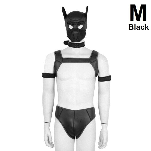 Complete Puppy Play body set costume 2 sizes and 6 colour choices - Shhh...