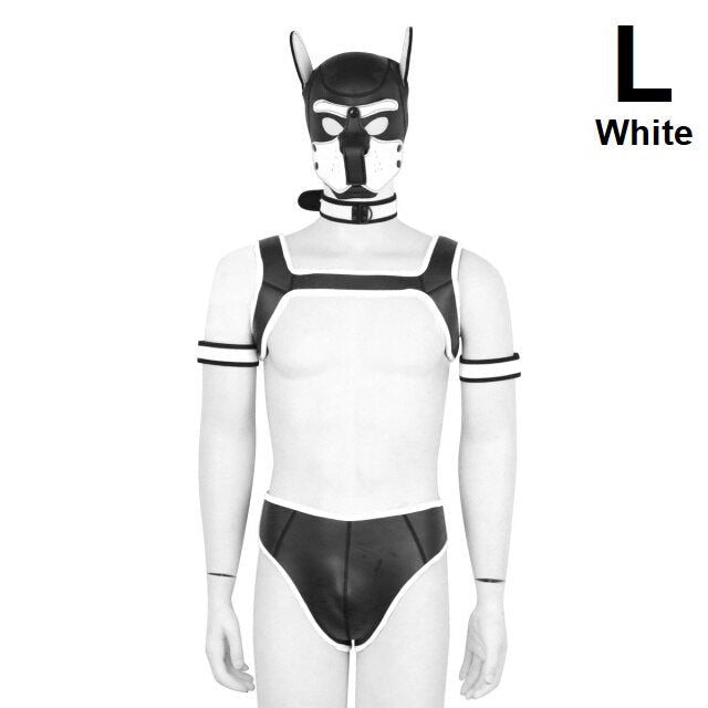 Complete Puppy Play body set costume 2 sizes and 6 colour choices - Shhh...