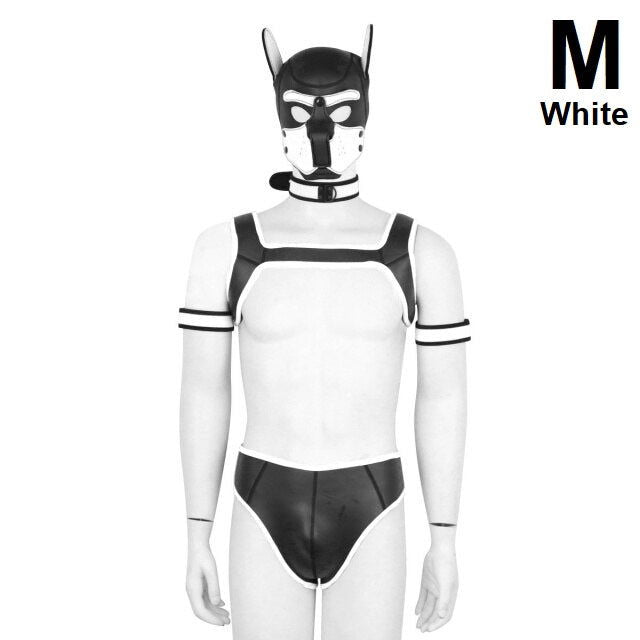 Complete Puppy Play body set costume 2 sizes and 6 colour choices - Shhh...