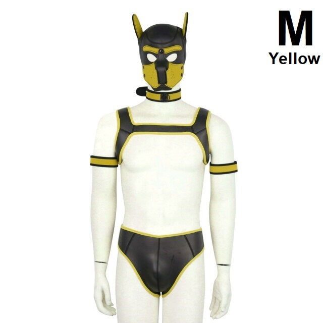 Complete Puppy Play body set costume 2 sizes and 6 colour choices - Shhh...