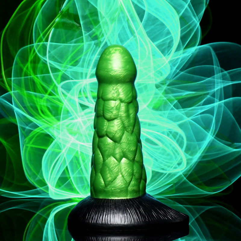 Creature Cocks Radioactive Reptile Thick Scaly Silicone Dildo - 19 cm - Shhh...