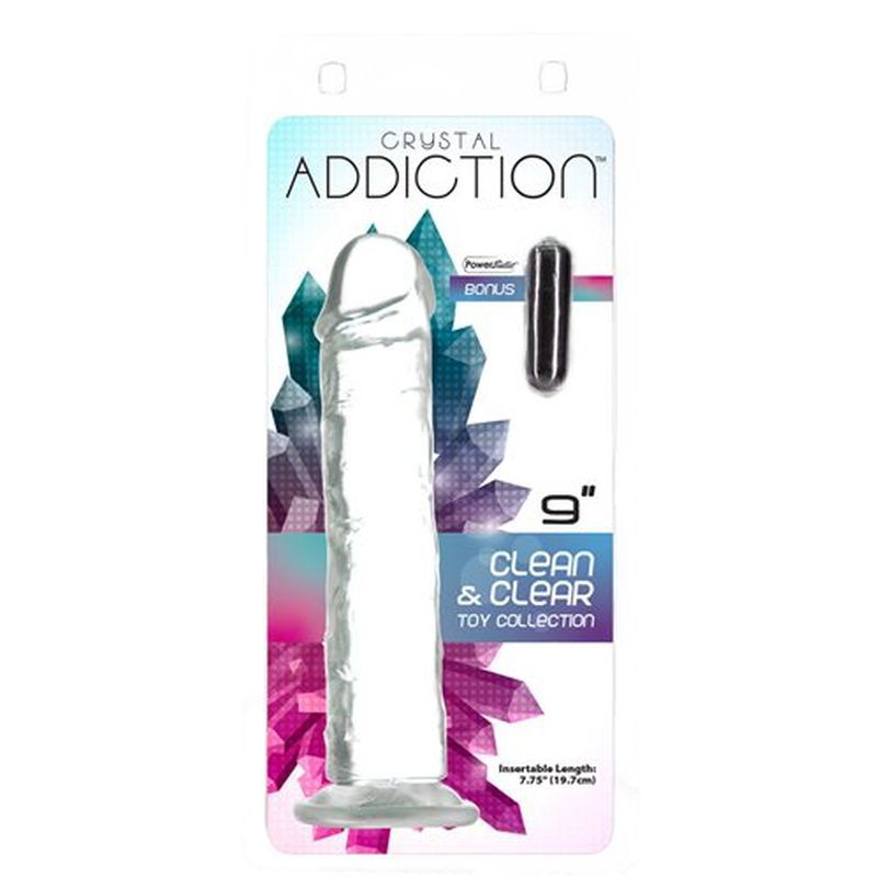 Crystal Dildo Straight 9in Clear - Shhh...