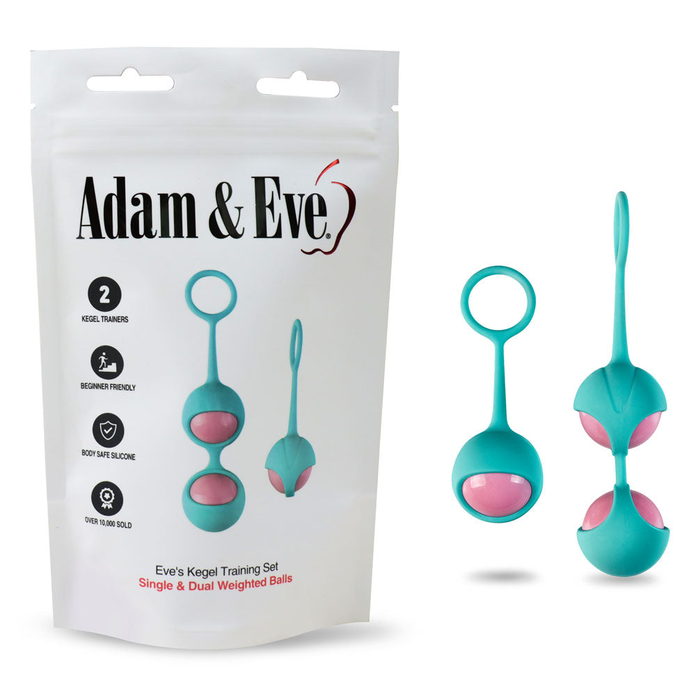 Adam & Eve Eve's Kegel Balls Training Set - Teal Green