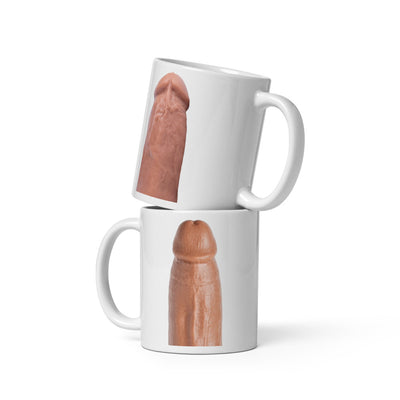 Glossy White Coffee Mug - Big Dick in 3 Cup Sizes