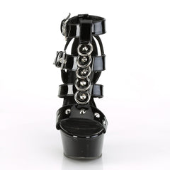 Delight 658 Platform Sandal with 6 inch heel - Black patent - Shhh...