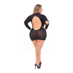 Devilish Backless Dress - Black Size Queen - Shhh...