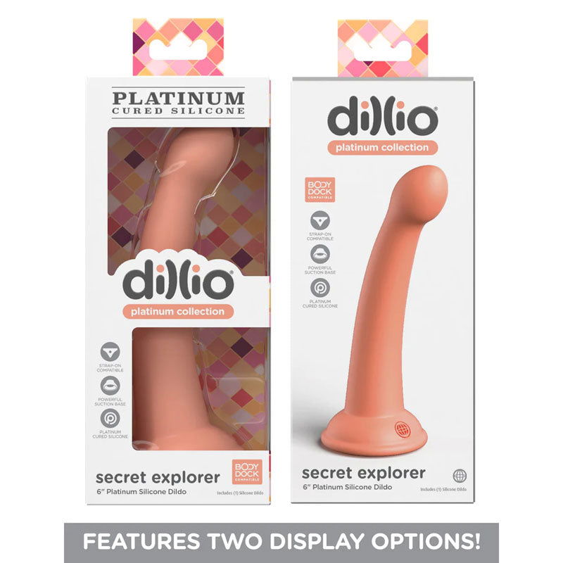 Dillio Platinum Secret Explorer - Peach - Peach 15.2 cm (6'') Dong - Shhh...