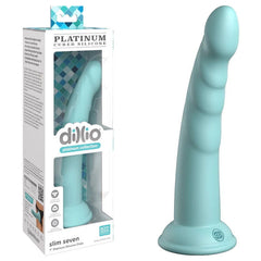 Dillio Platinum Slim Seven - Teal - Teal 17.8 cm (7'') Dong - Shhh...