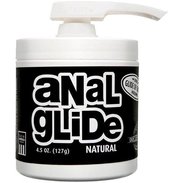Doc Johnson's Anal Glide - Petroleum Based Lubricant - 127 g Pump Bottle - Shhh...