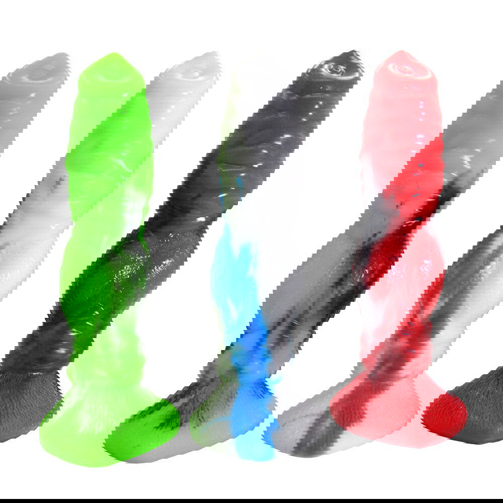 Dog Cock Dildo 22cm with suction cup base - 3 colour choices - Shhh...