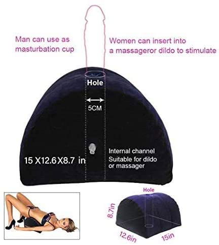 Domed sex pillow with dildo holder by Shhh... Domed sex pillow with dildo holder by Shhh...