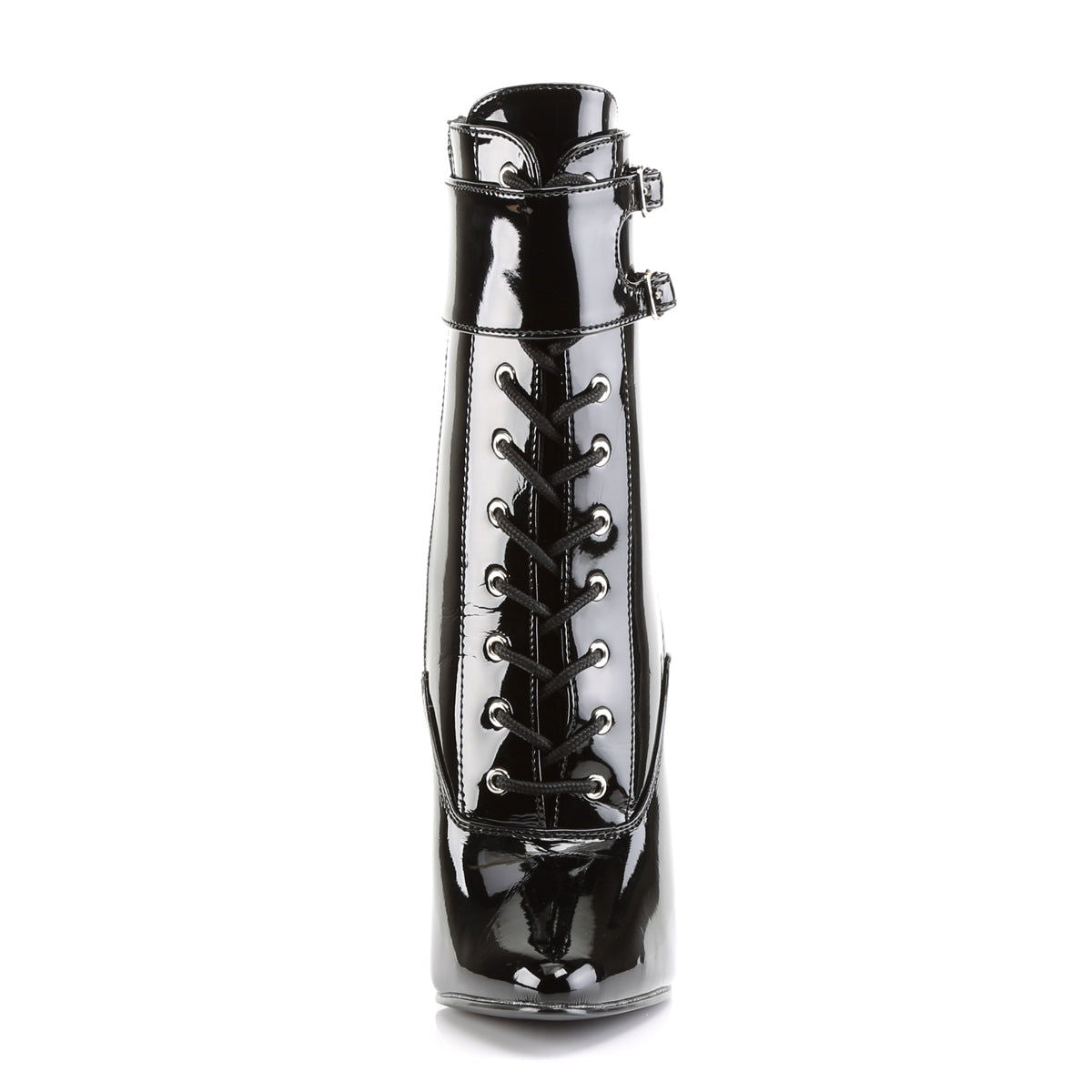 Domina 1023 Ankle boot with 6 inch heel - Black Patent - Shhh...